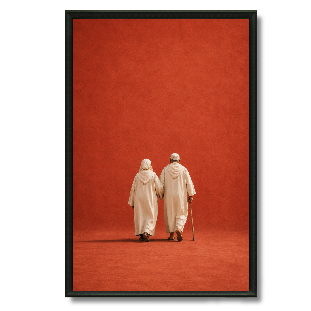 Tableau marocain – L’amour Marocain version terracota