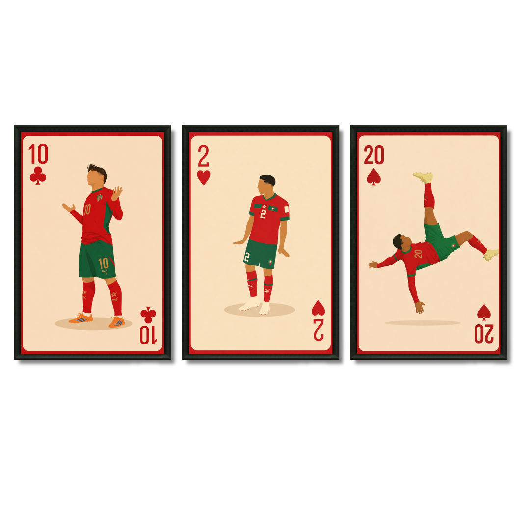 Triptyque CDM Maroc célébration 1 football 2026