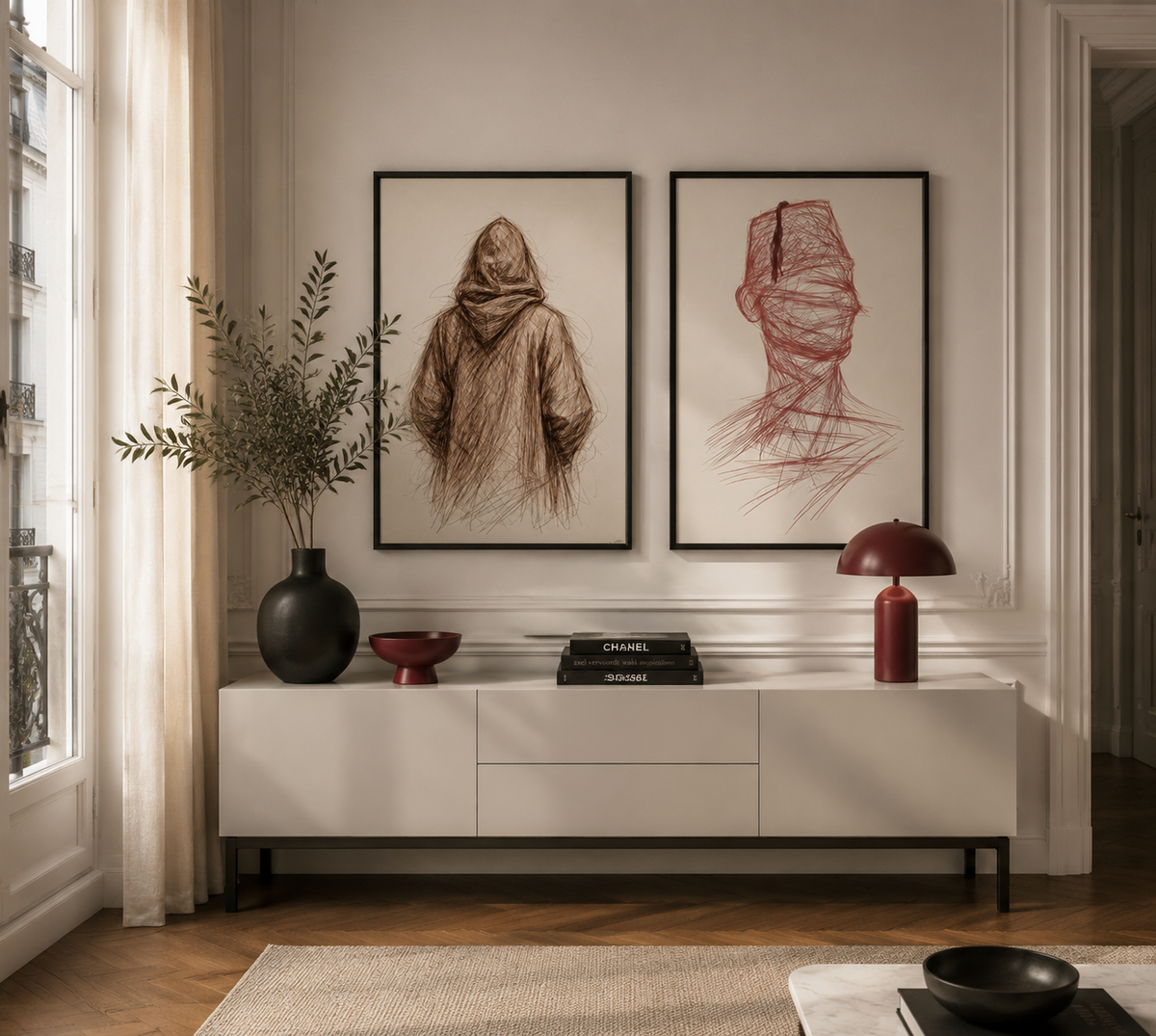 Duo Tableaux - Dessins Haj Marocain