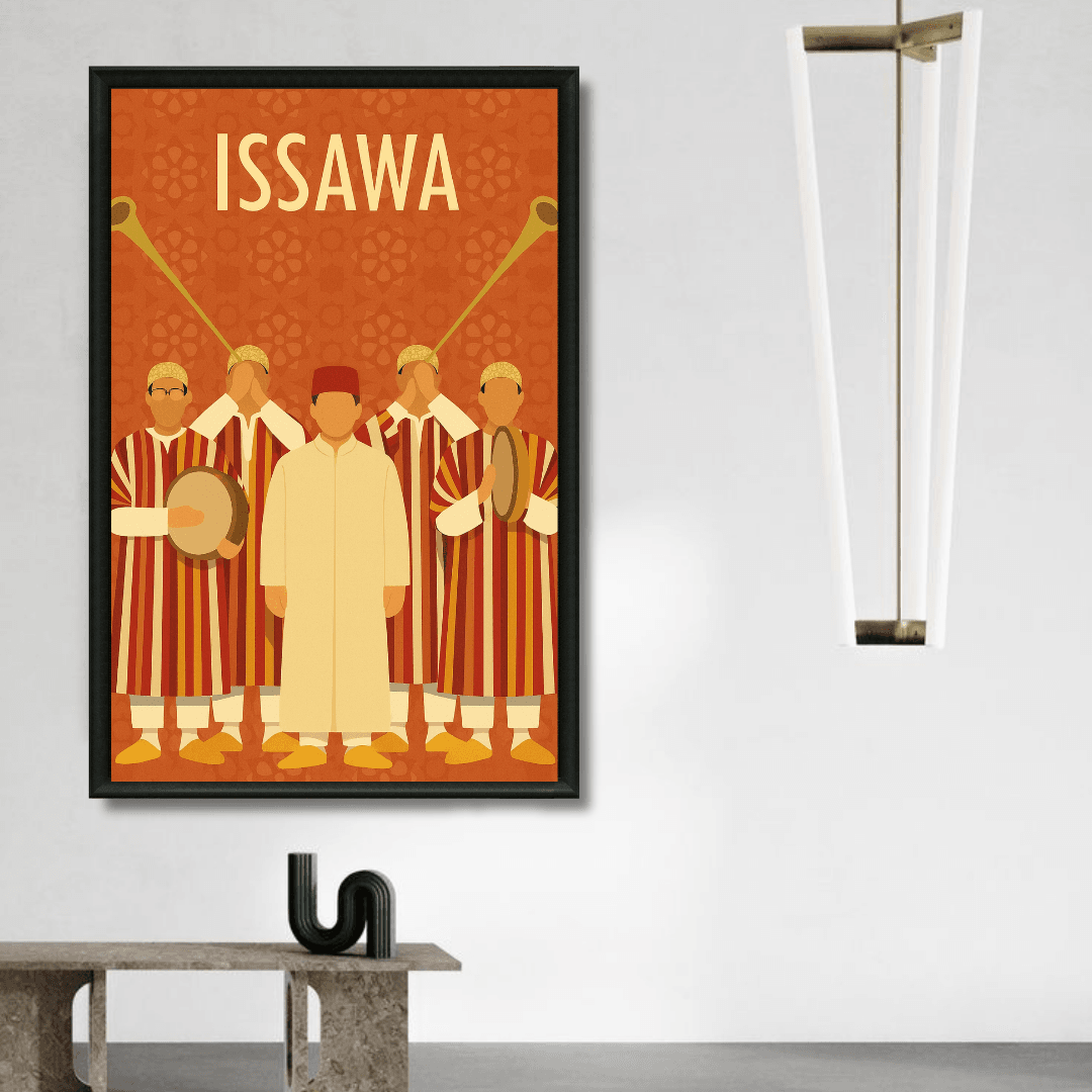 Tableau Issawa orchestre musique marocaine fêtes tradition