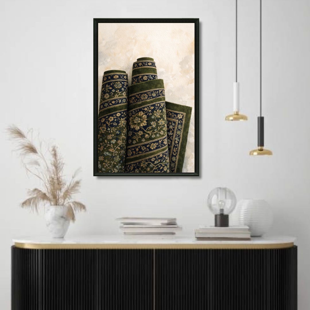 Tableau islamique Tapis Madinah abstrait contemplatif