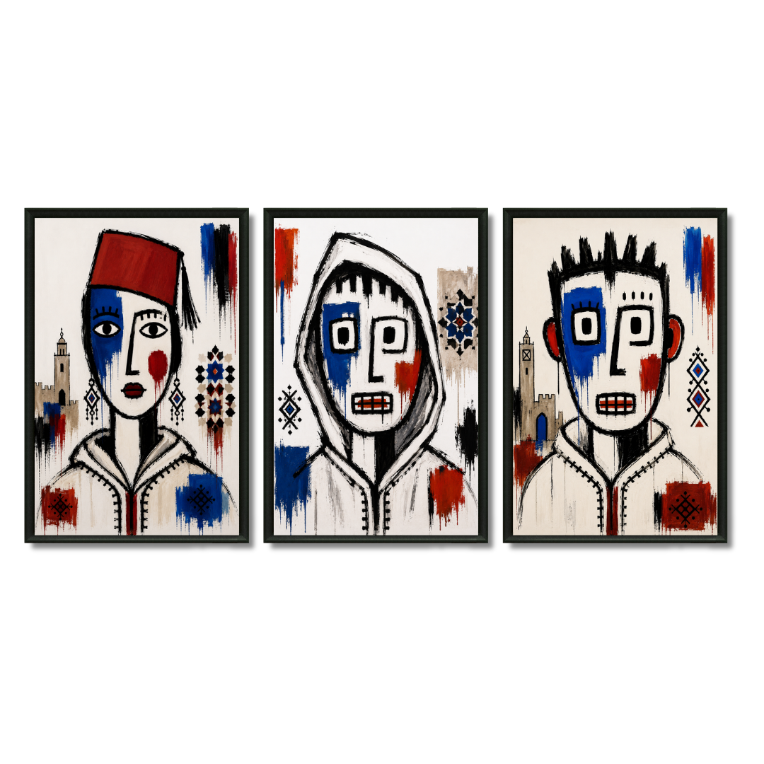 Triptyque figurines marocaines culturelles pack
