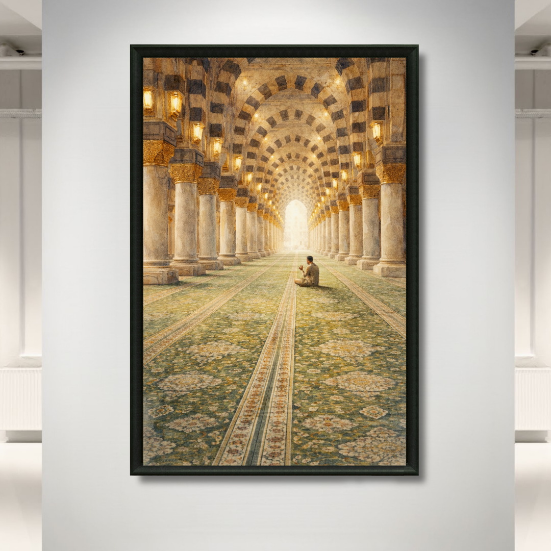 Tableau islamique Duaa Masjid Nabawi calligraphie Prophète