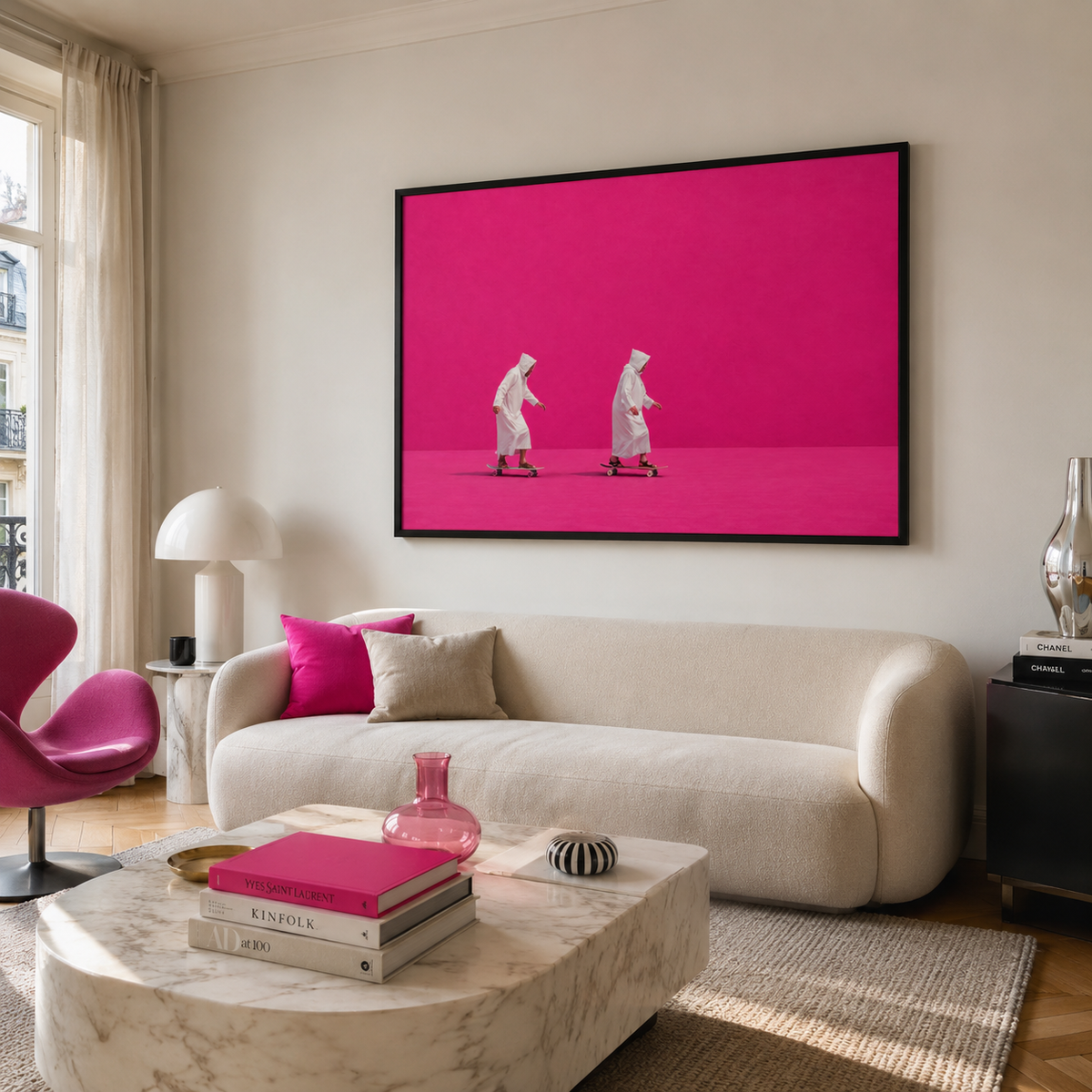 Tableau marocain – Skate rose - Horizontal