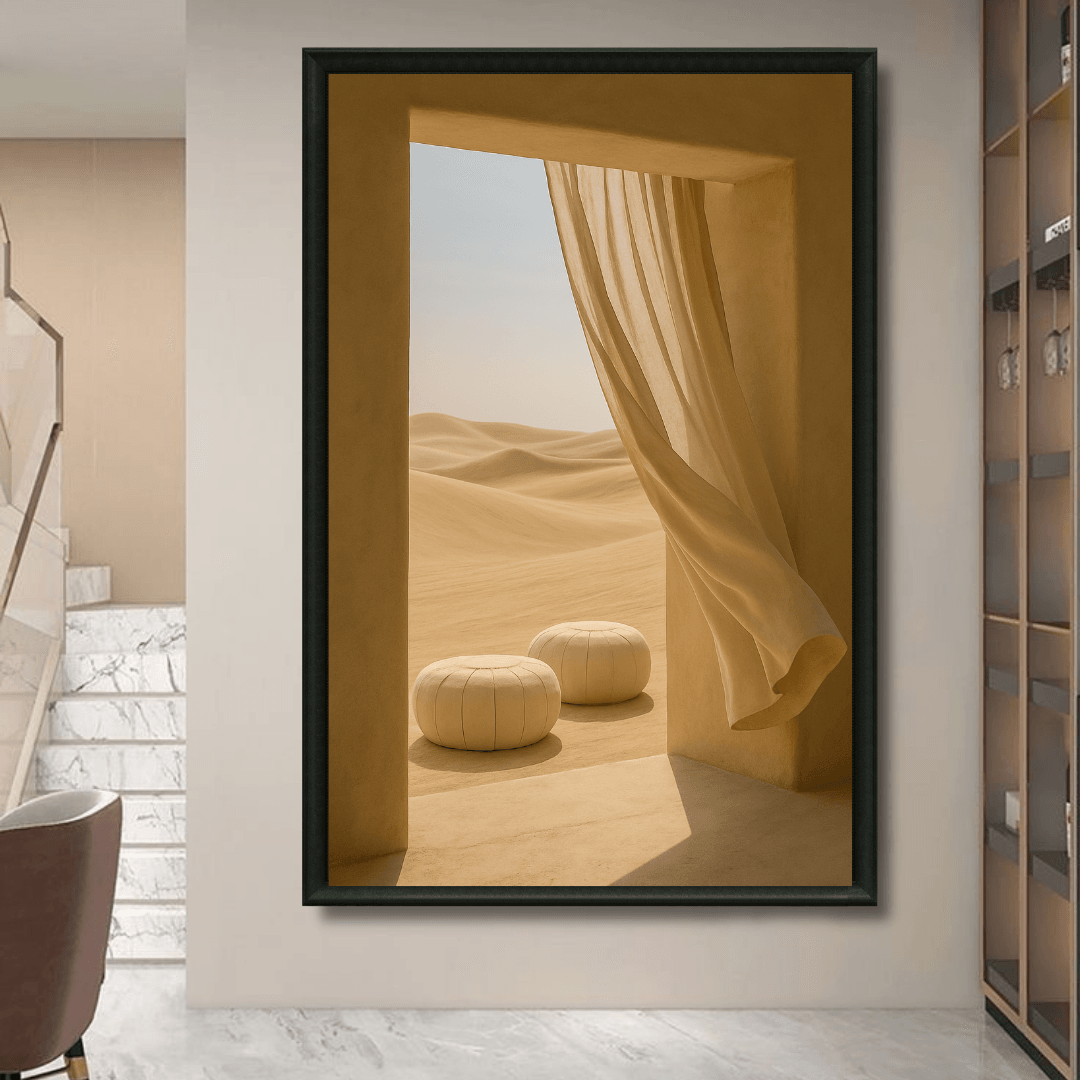 Tableau l'appel du désert rideau dunes Sahara marocain