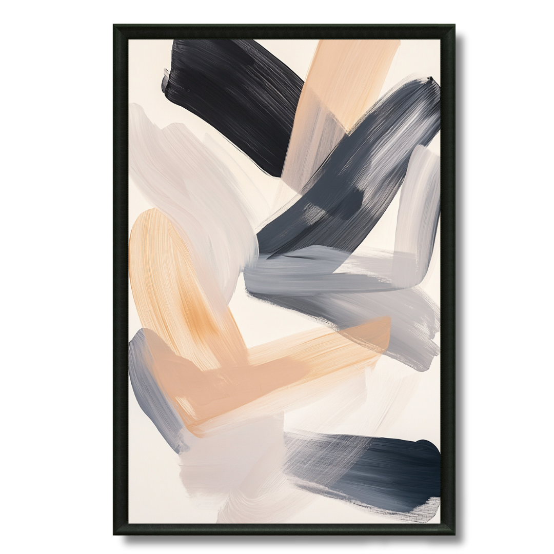 Tableau colory brush abstrait coloré expressif