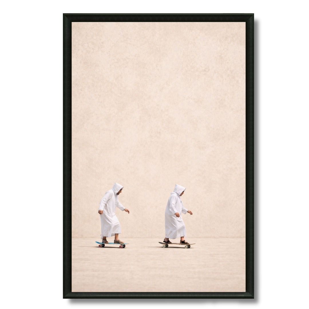 Tableau skate beige décor marocain moderne