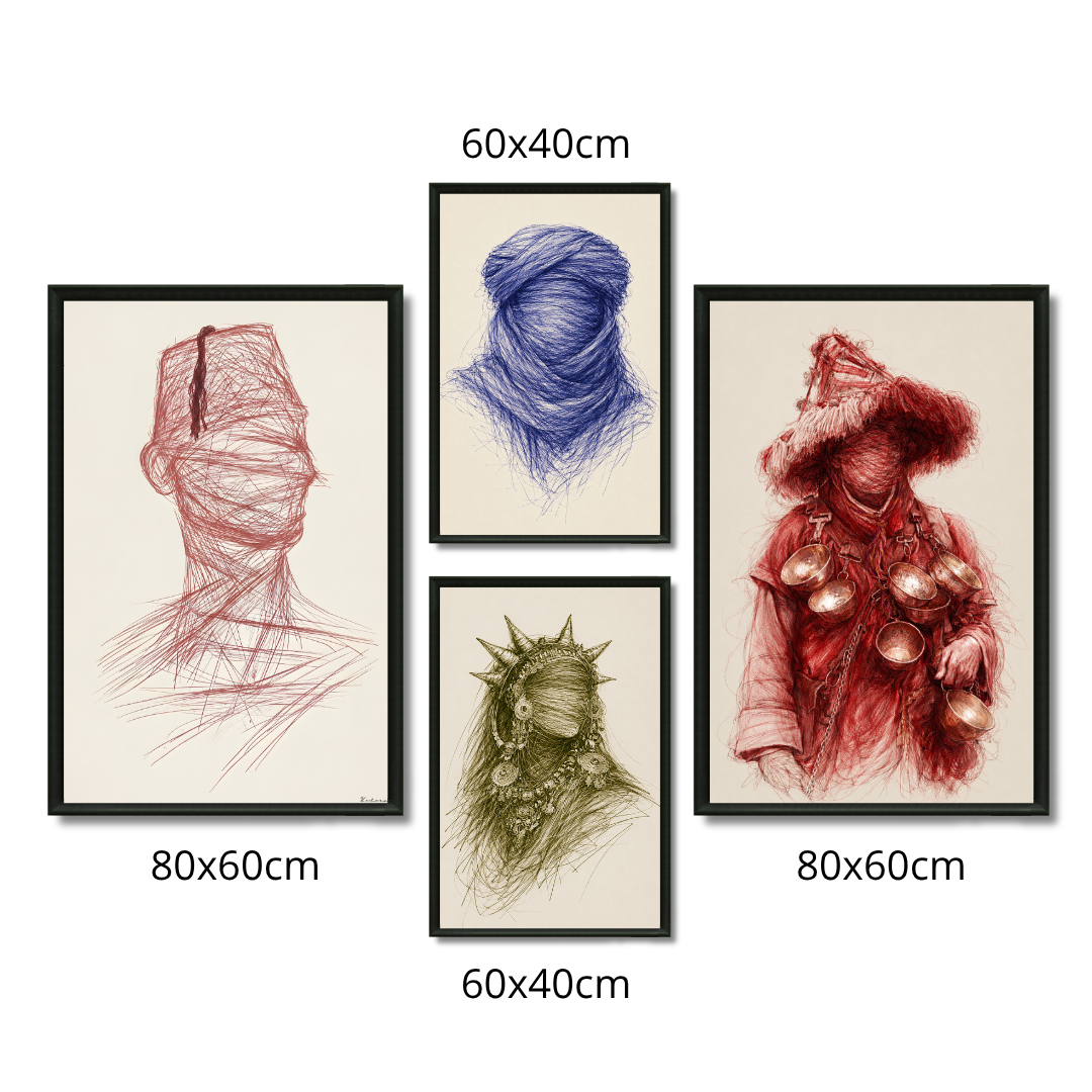 Composition Murale 1 - Dessins Icones Marocaines