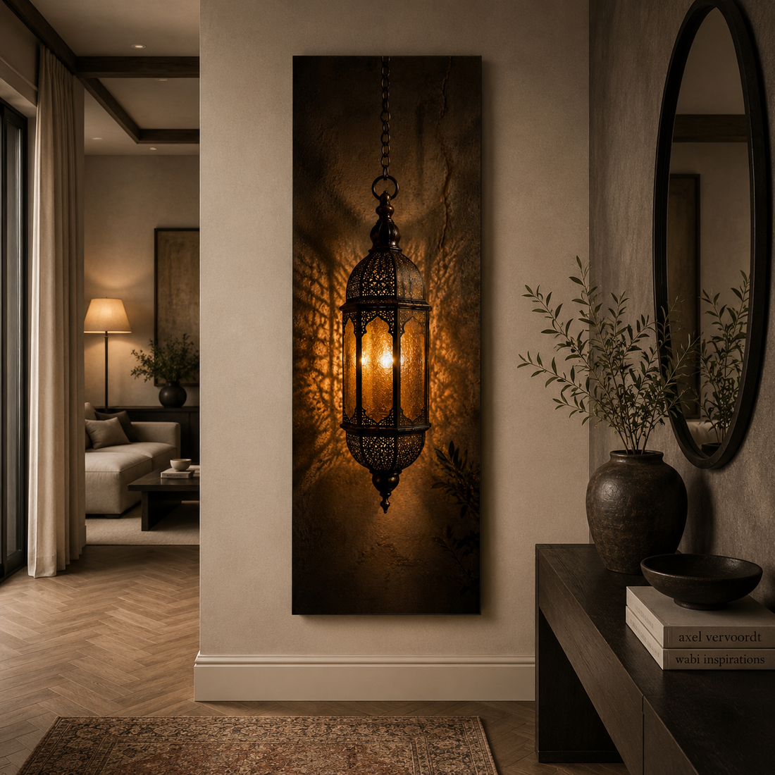Tableau lustre marocain artisanat traditionnel