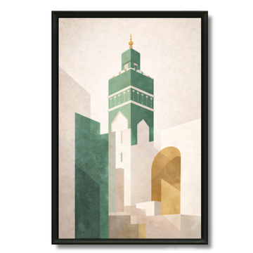 Tableau mosquée marocaine pop art coloré