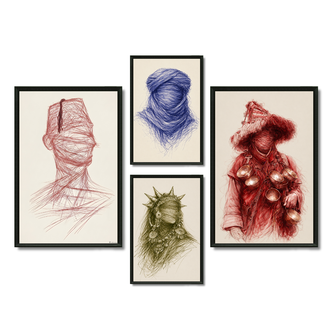 Composition Murale 1 - Dessins Icones Marocaines
