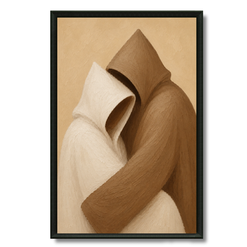 Tableau L'amour Beige Abstrait composition marocaine