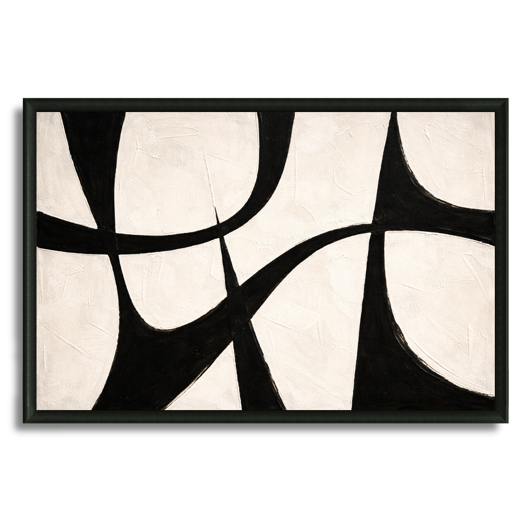 Tableau équilibre black art déco géométrique fort