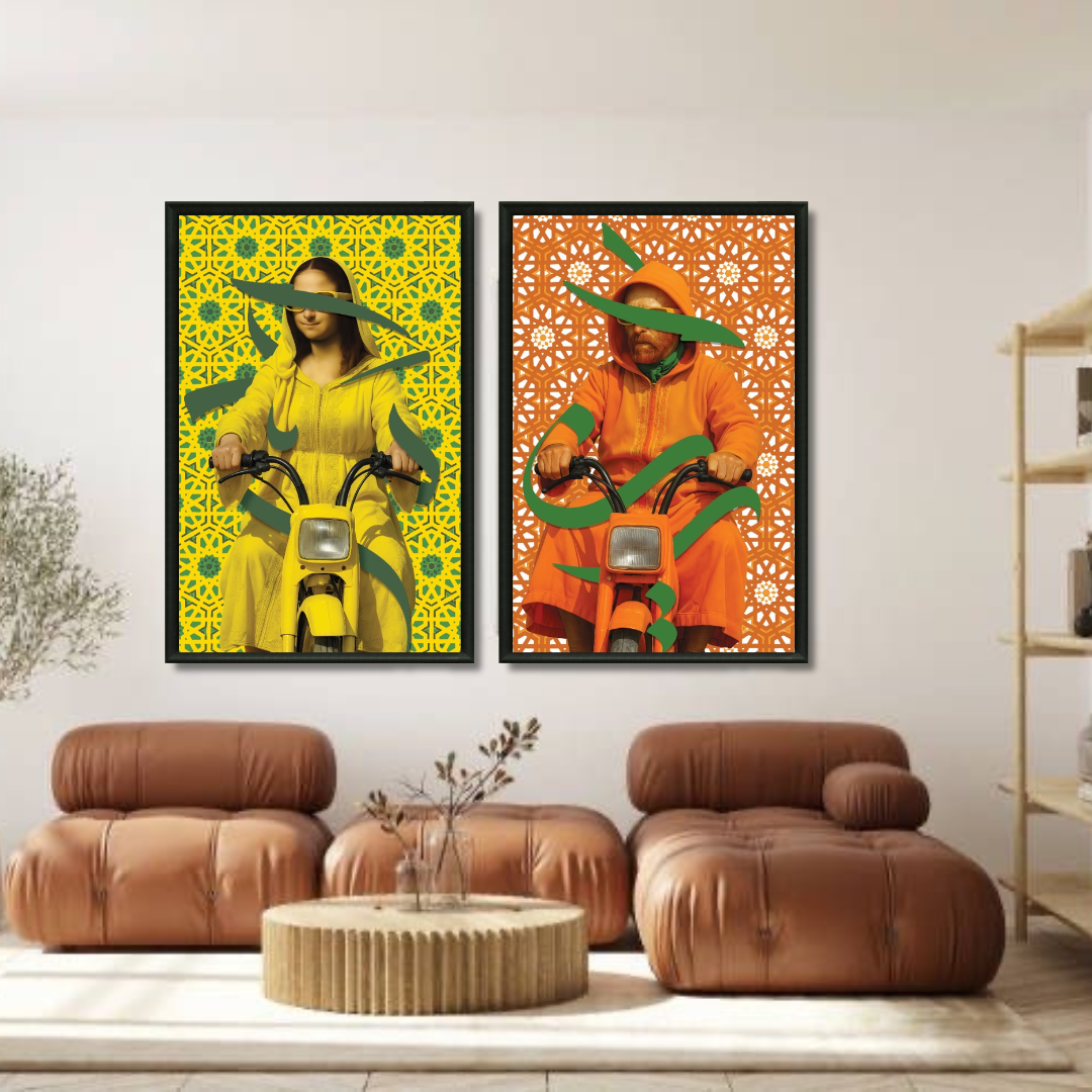 Duo Pop Art marocain Mona Van Gogh détail