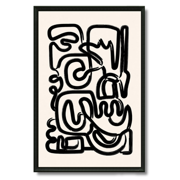 Tableau bold line art déco affirmé géométrique