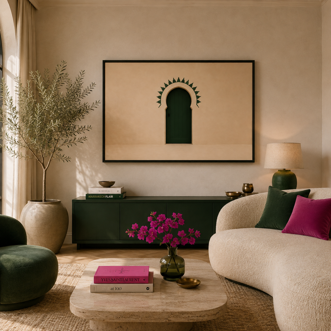 Tableau la porte verte architecture marocaine authentique