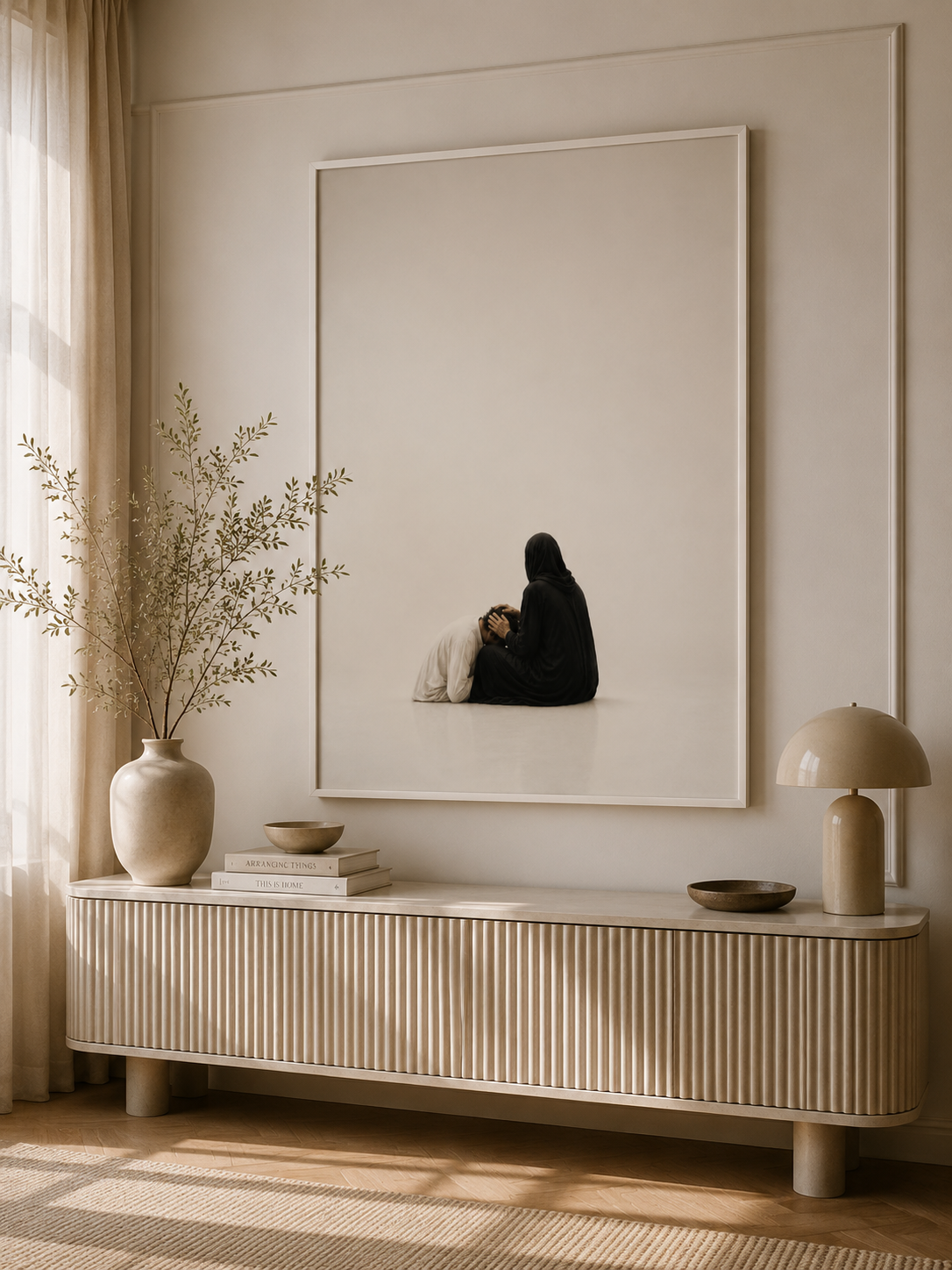 Tableau marocain – Dans les mains de la maman