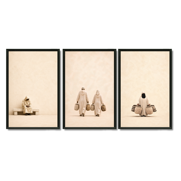 Triptyque Tableaux - Lhajj et Lhajja Routine