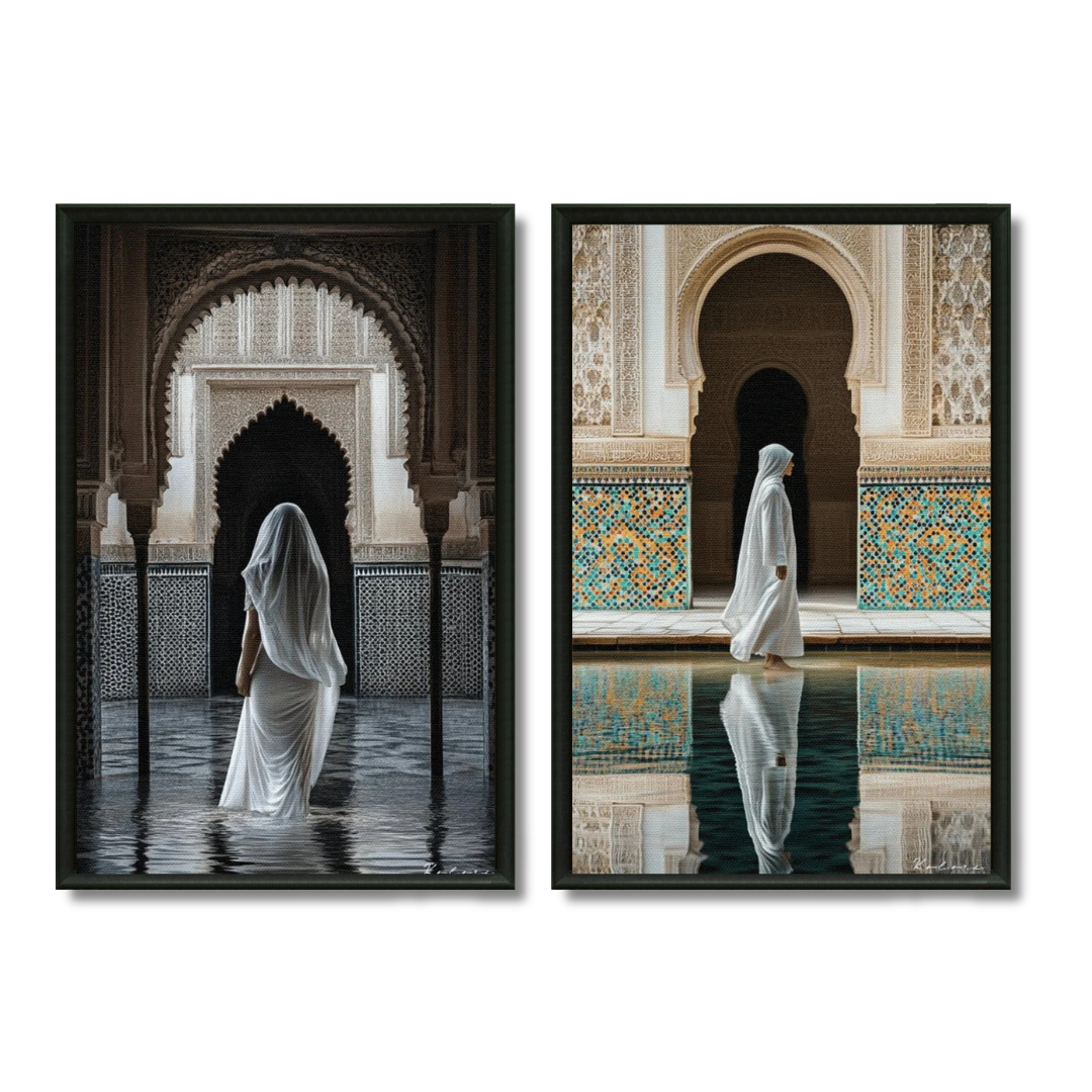Duo tableaux riad marocain pack décoration