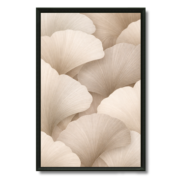 Tableau feuilles sable art déco nature apaisé