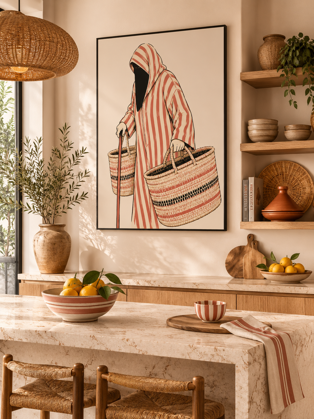 Tableau marocain – Lhajja Illustration