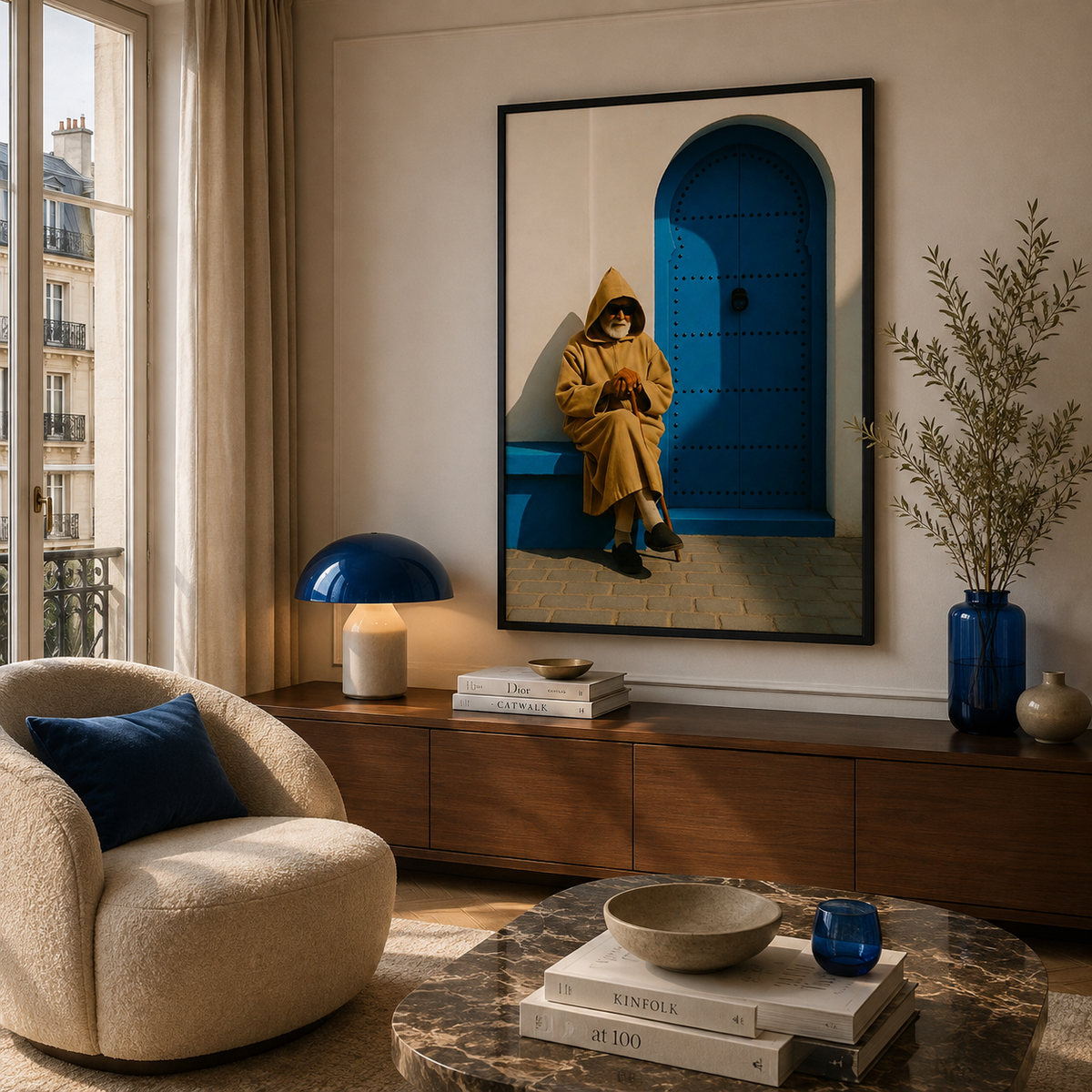 Tableau marocain – vieil homme Marocain