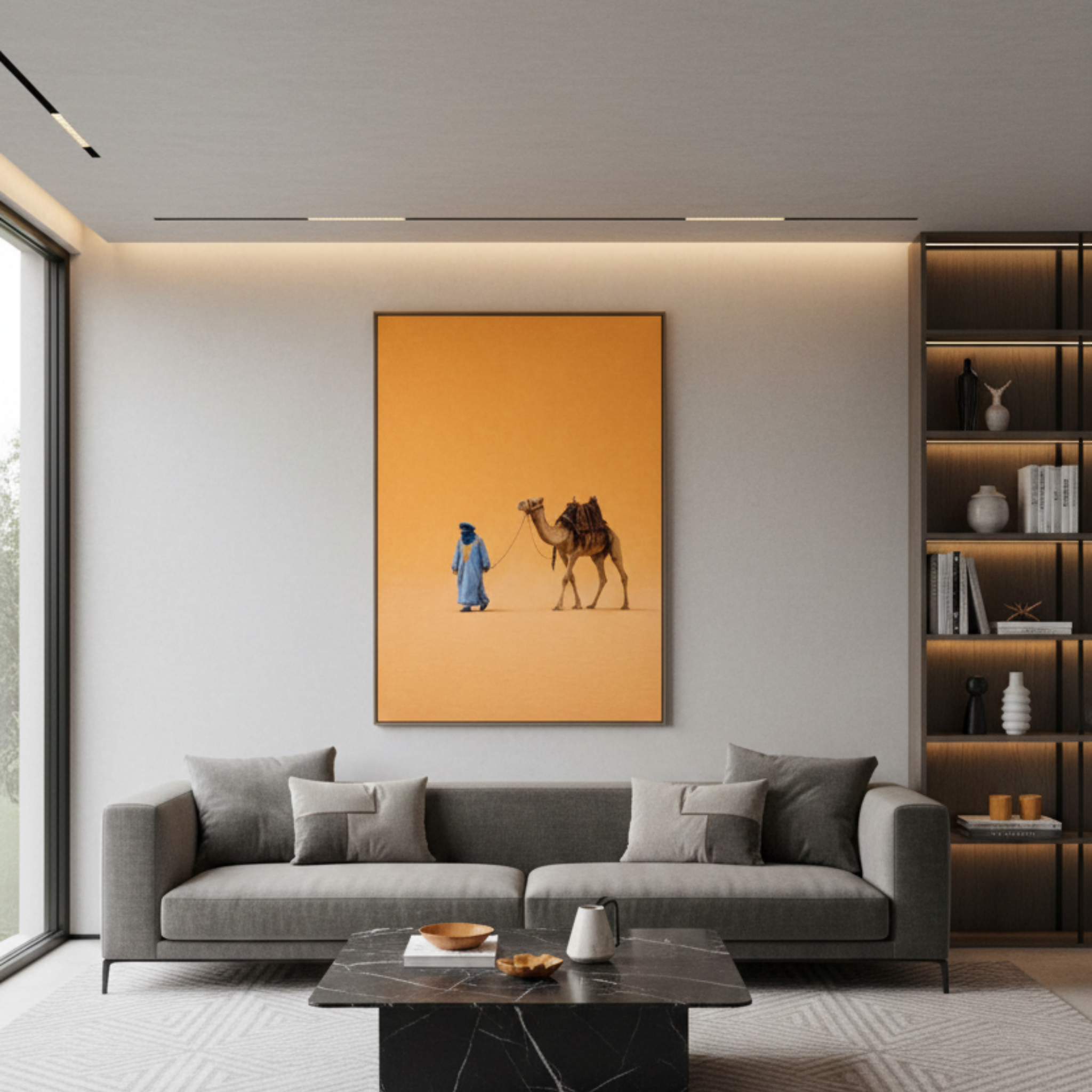 Tableau Sahara Orange détail