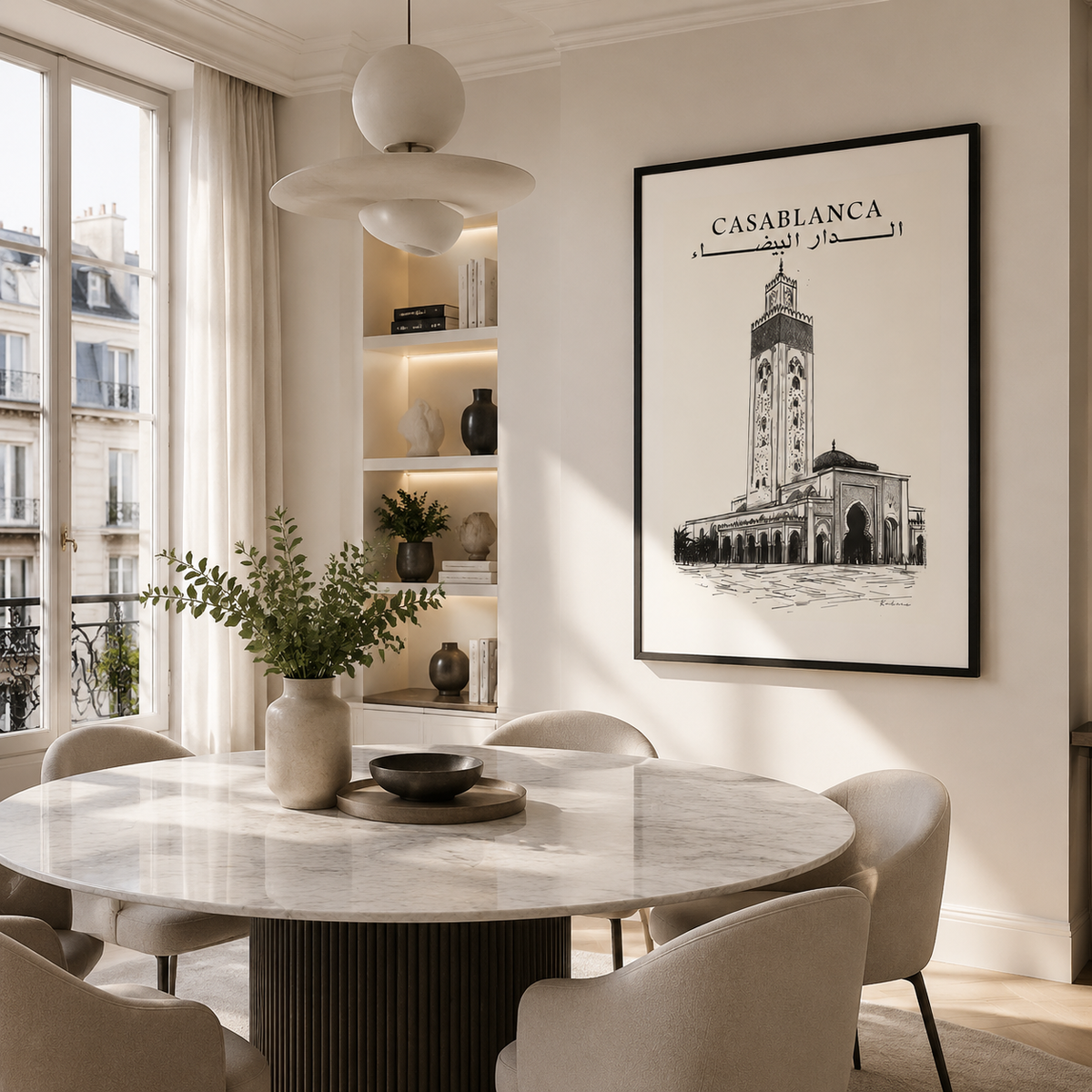 Tableau encadré Marocain – Casablanca Illustration