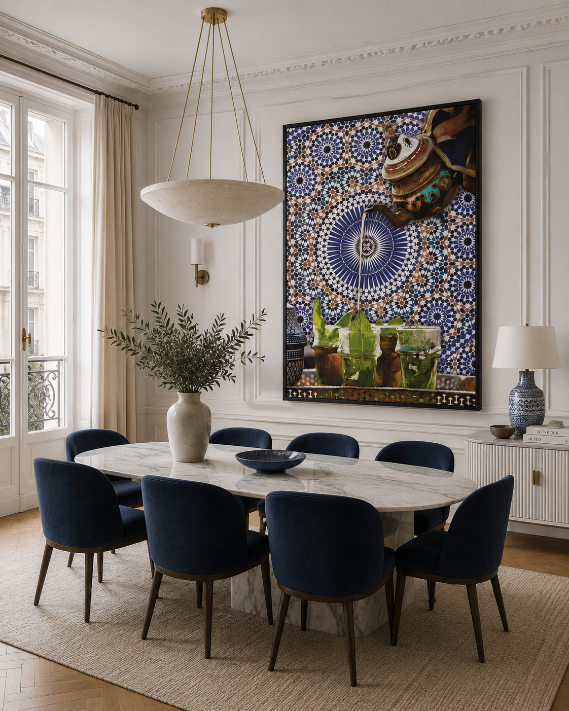 Tableau marocain – Service Atay à la Menthe