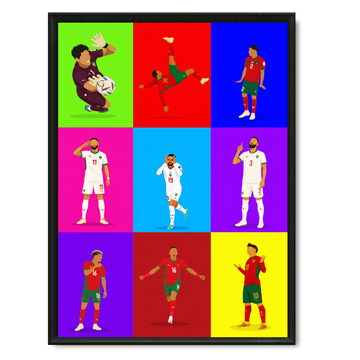 Tableau CDM célébrations pop victoire football marocain