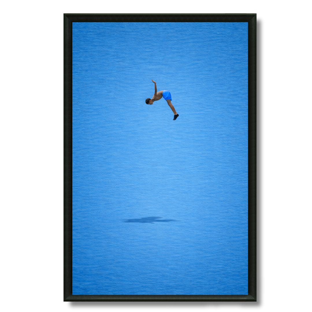 Tableau saut bleu thé menthe symbole marocain
