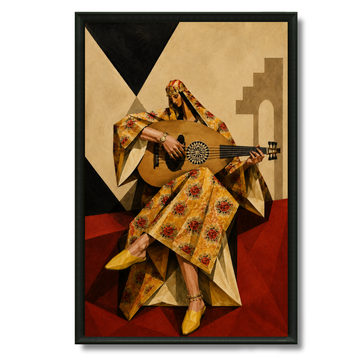 Tableau marocain – Femme Géométrique.