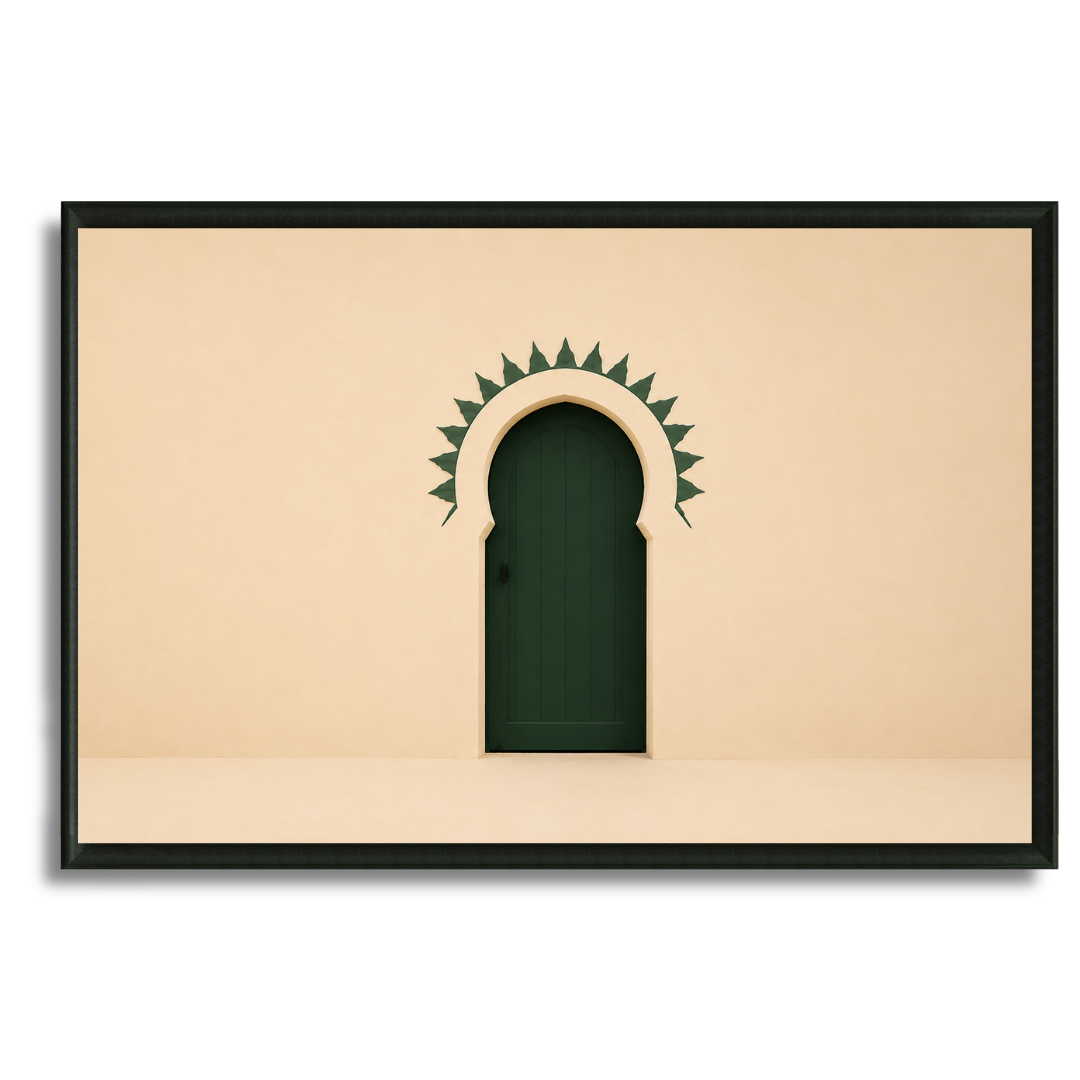 Tableau la porte verte architecture marocaine authentique