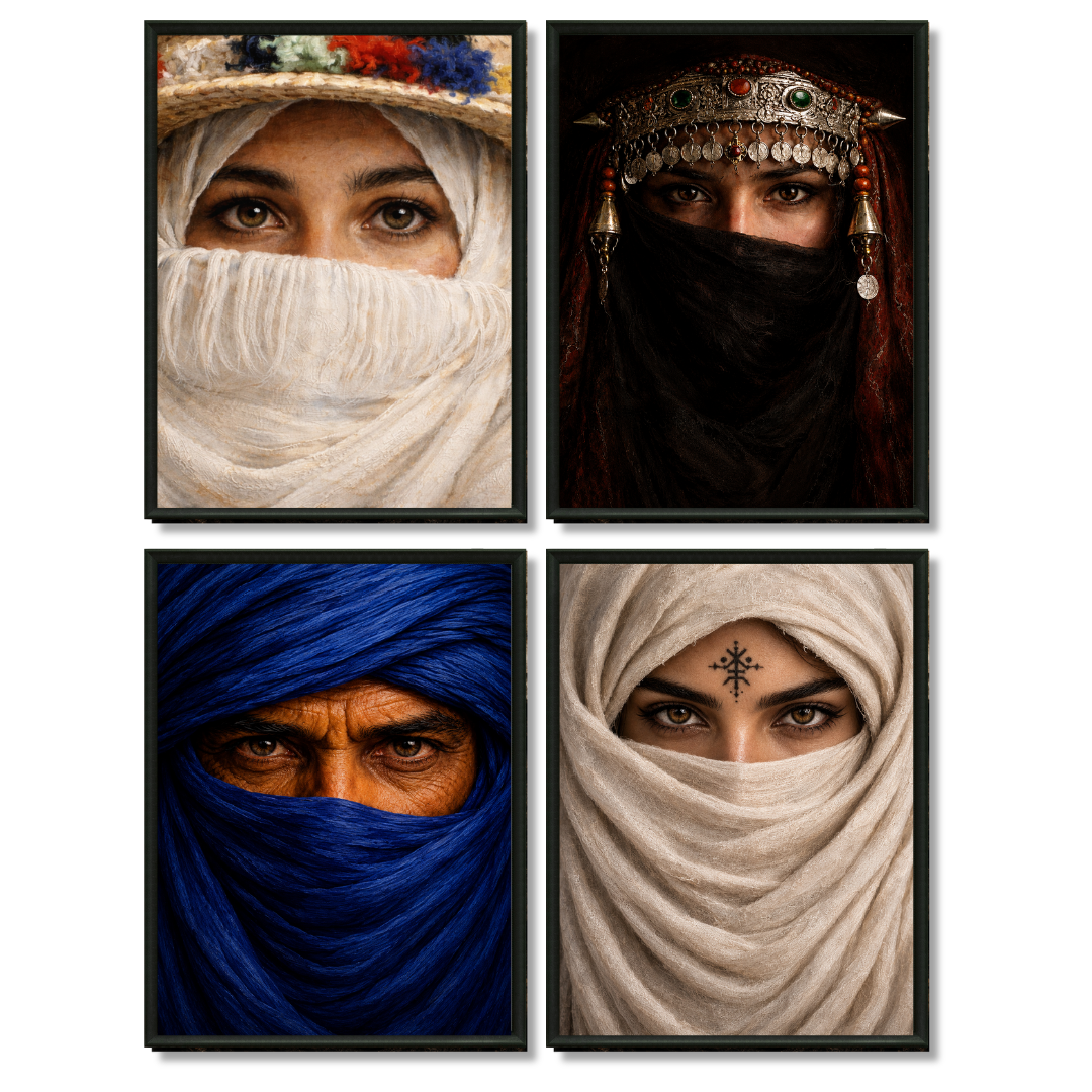 Quadriptyque portraits culture du Maroc 2 galerie pack