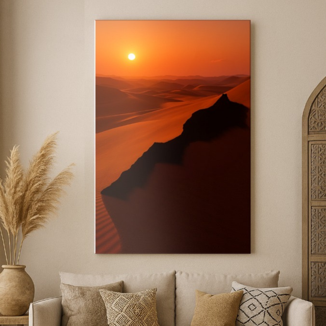 Tableau carte Maroc Sahara artistique graphique