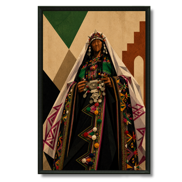 Tableau marocain – Femme Amazigh Cubisme