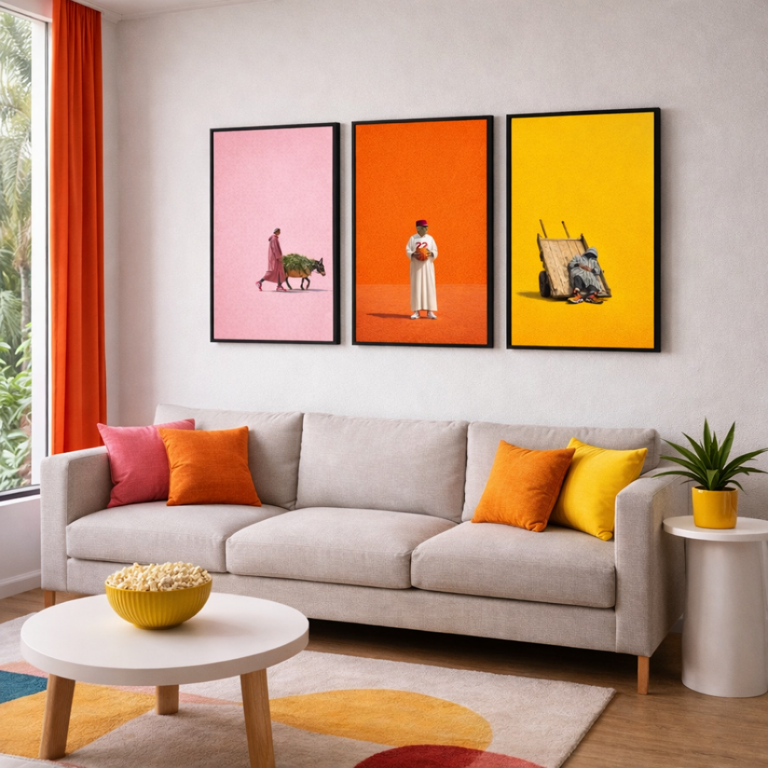 Triptyque Tableaux - Le Maroc en couleurs
