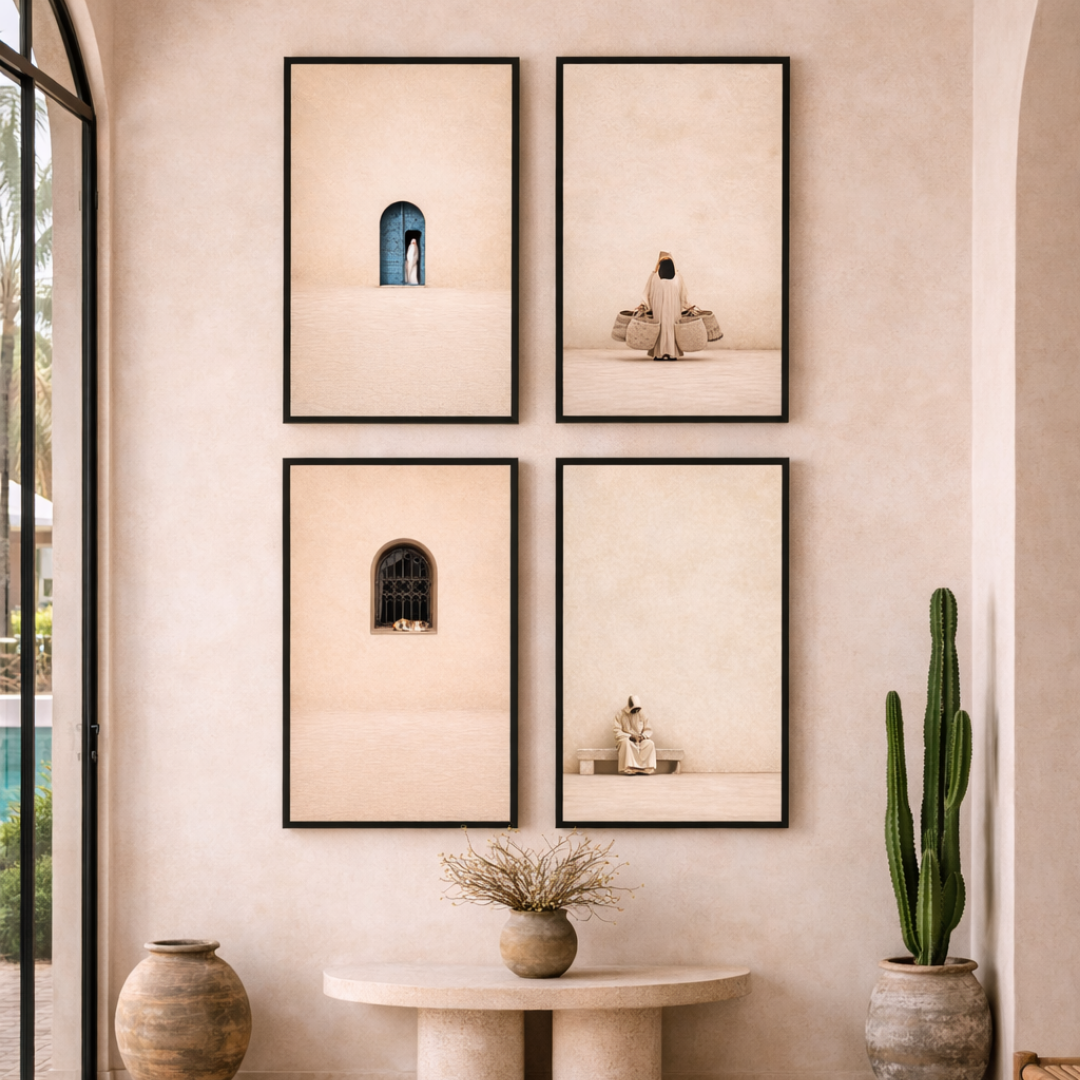 Quadriptyque le Maroc en beige galerie pack