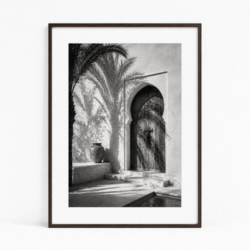 Tableau encadré Marocain Noir & Blanc – L'entrée du Riad