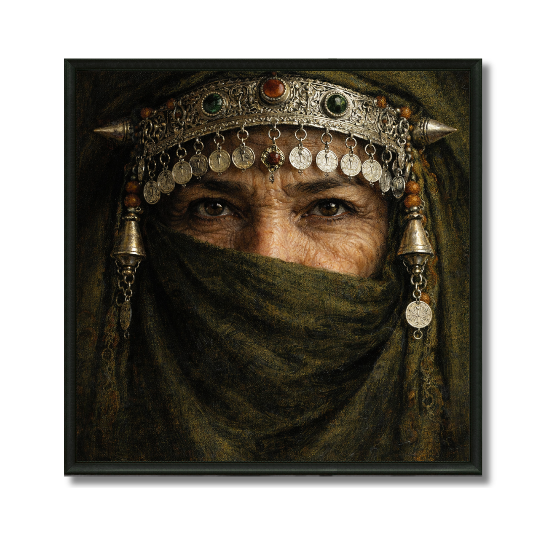 Tableau femme amazigh portrait artistique berbère