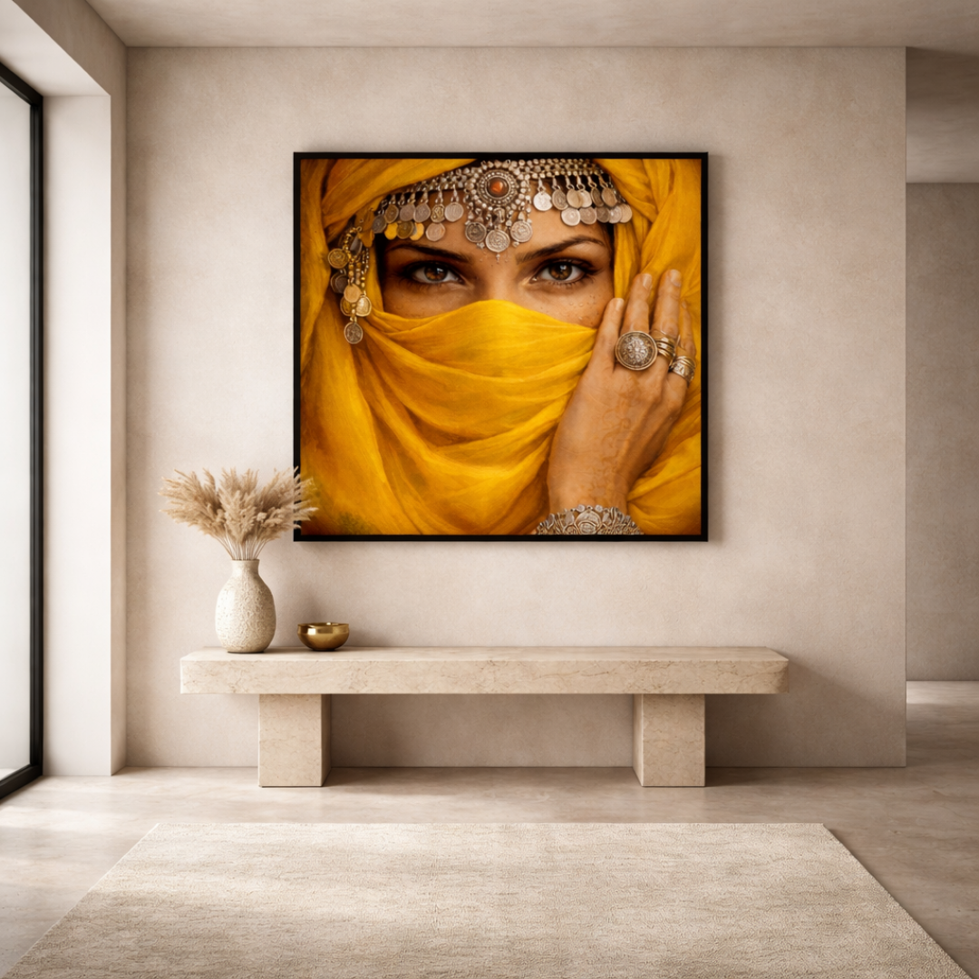 Tableau femme berbère portrait marocain détail