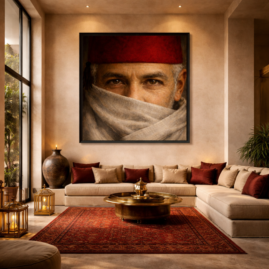 Tableau portrait marocain détail