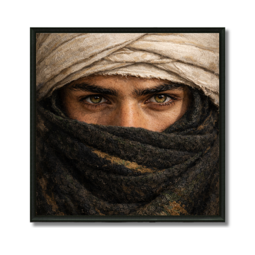 Tableau homme du sud portrait marocain traditionnel