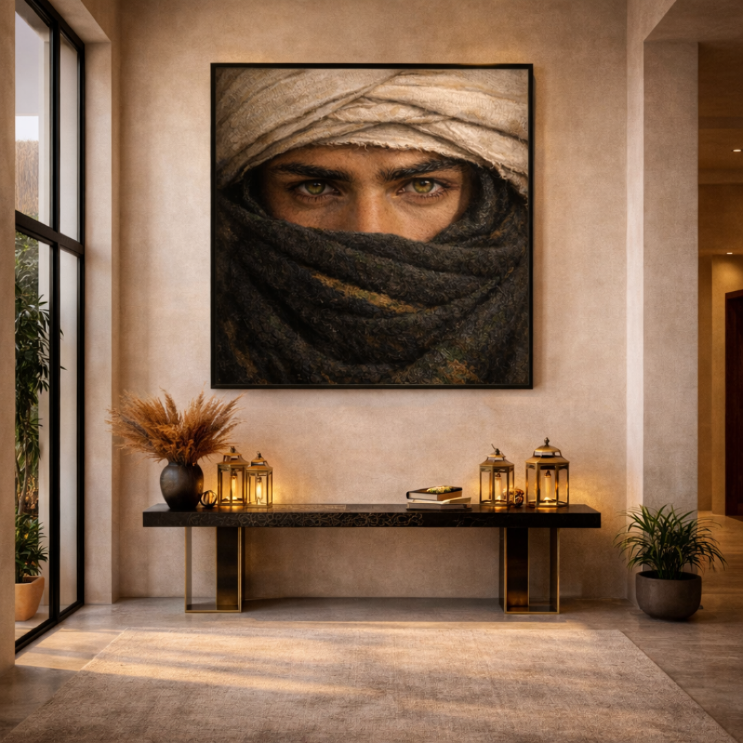 Tableau homme du sud marocain détail