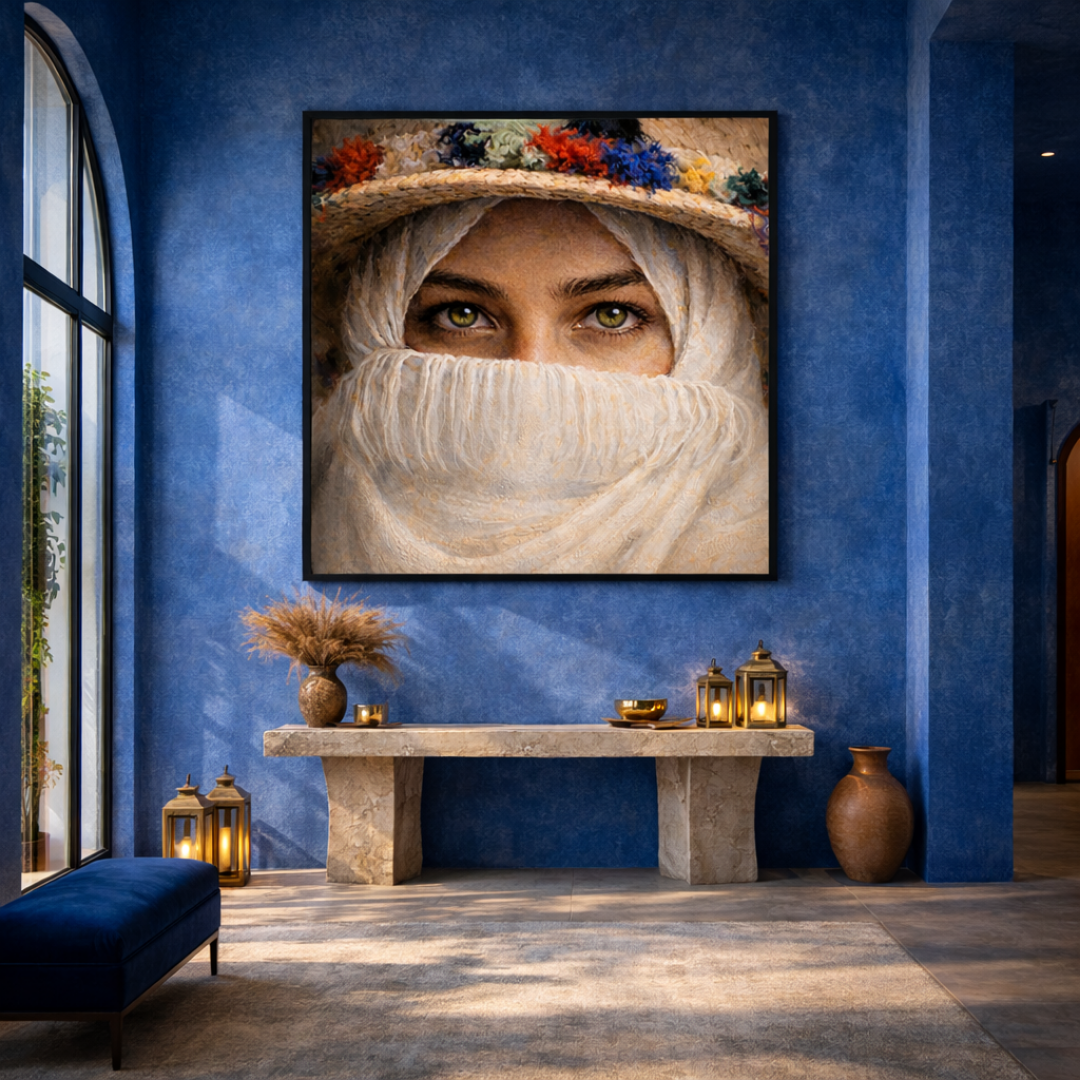 Tableau femme du nord marocaine détail