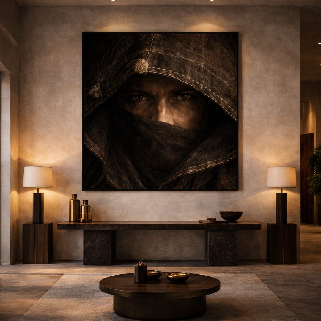 Tableau homme du nord marocain détail