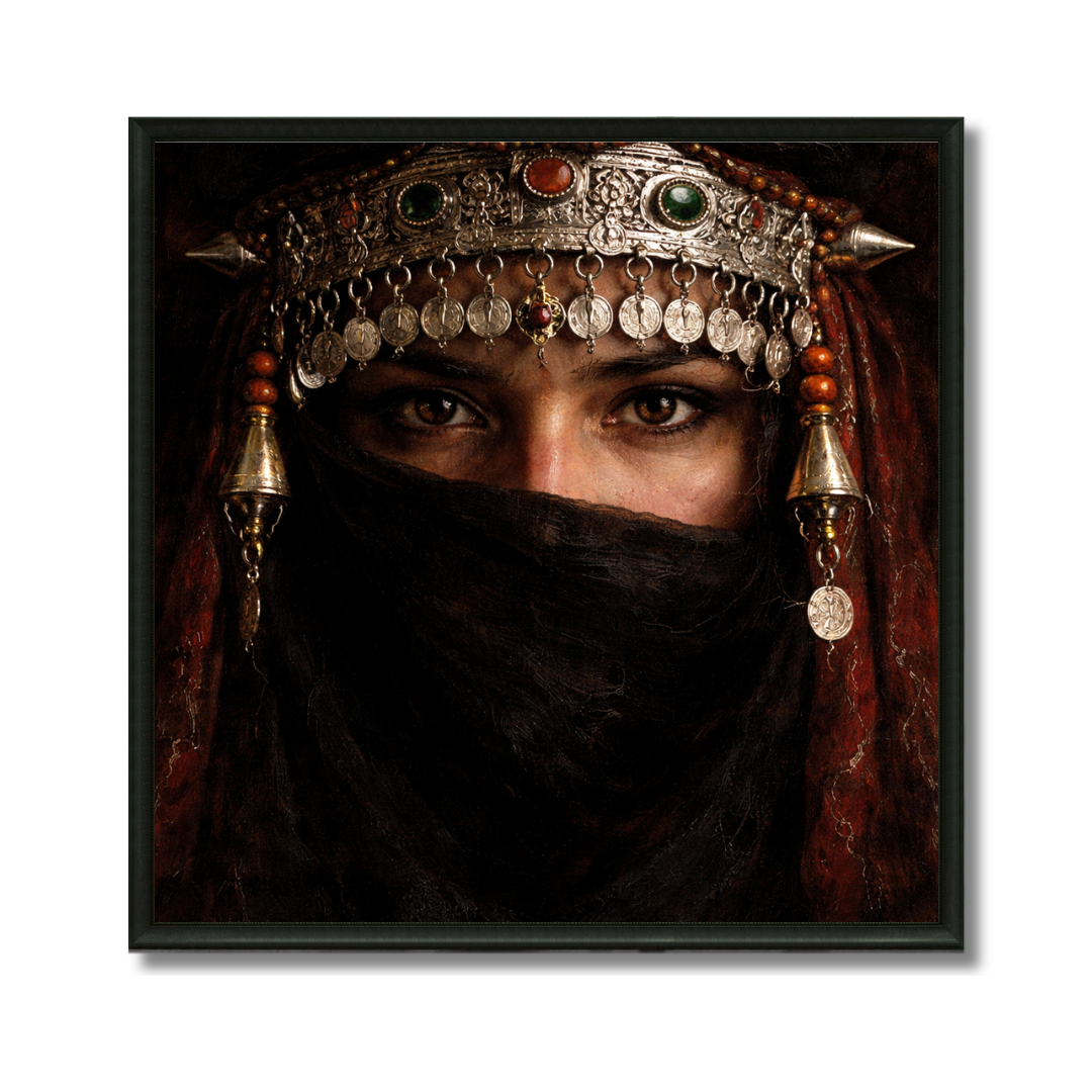Tableau Belle Amazigh portrait femme marocaine bijoux
