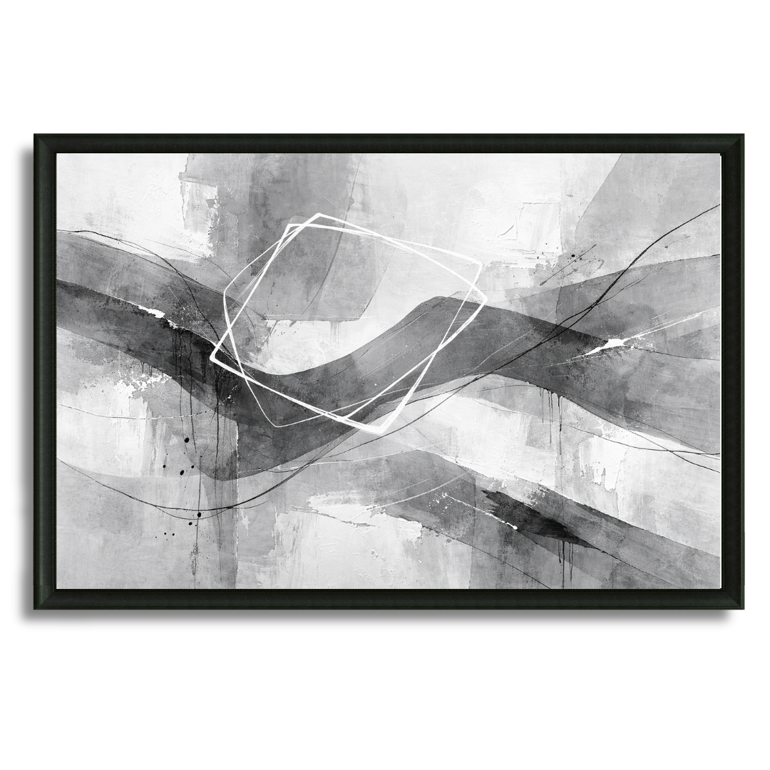 Tableau mémoire grise abstrait élégant contemporain
