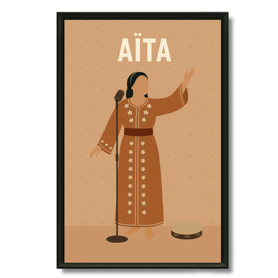 Tableau Aïta chanteuse musique marocaine populaire émotions