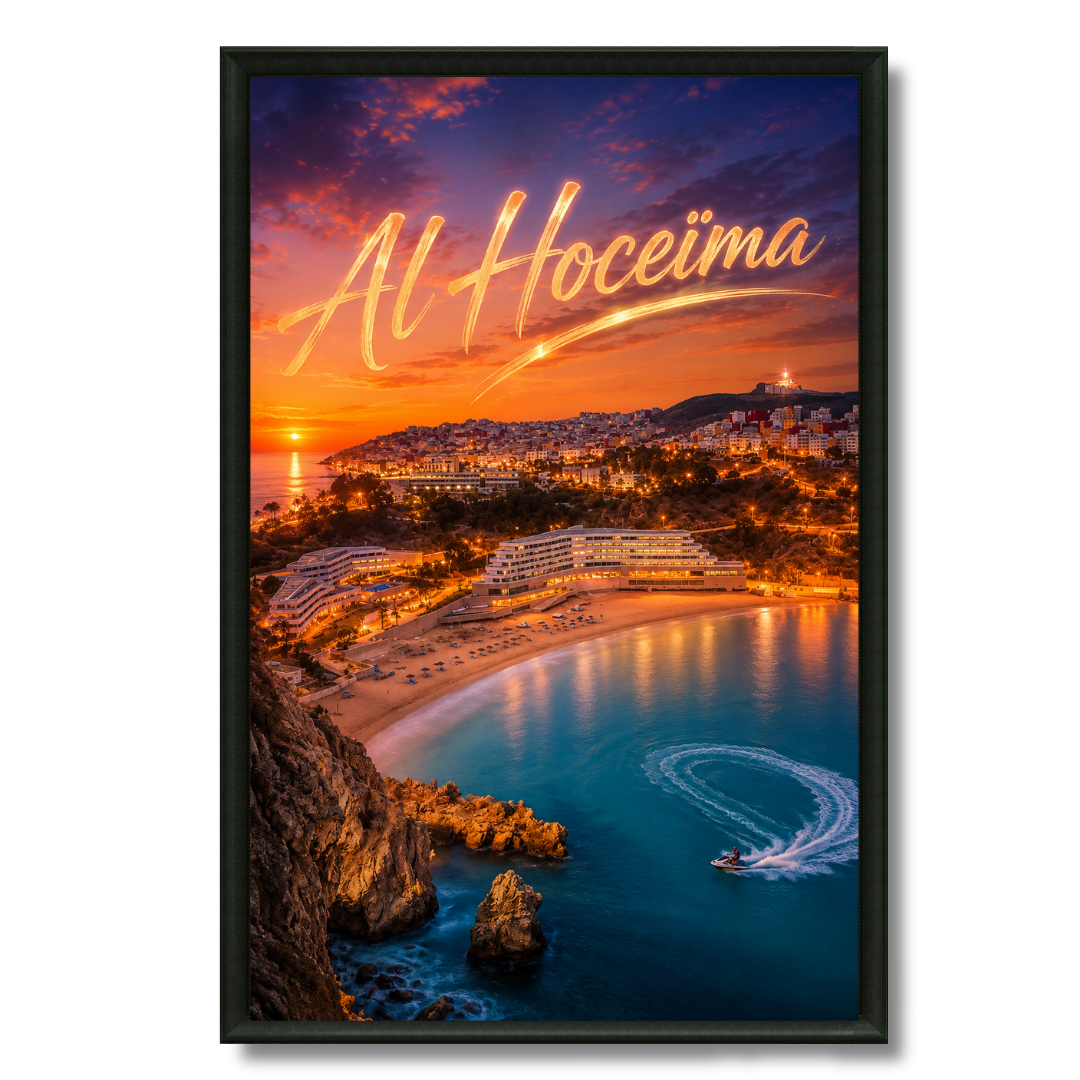 Tableau marocain Al Hoceima, côte méditerranéenne